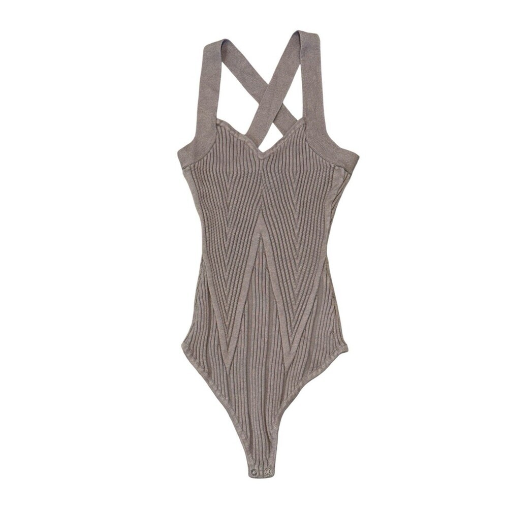 Abercrombie & Fitch‎ Sweater Bodysuit Purple/Grey May be a little more purple XS - Picture 6 of 6